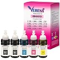 VERENA T664 Refill Ink Compatible for Epson L130, L310, L361, L380, L405, L565, L365, L485, L220, L360, L130, L130 and L380 Printers (2 X BK &amp; Cyan Magenta Yellow)