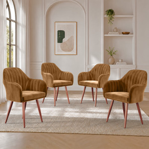 Vergo Plush Velvet Accent Chair Cushion Seat