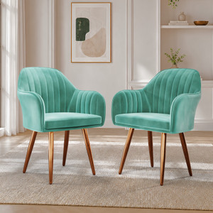 Vergo Plush Velvet Accent Chair Cushion Seat