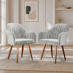 Vergo Plush Velvet Accent Chair Cushion Seat