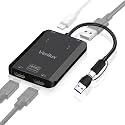 Verilux 2 in 1 USB Hub, HDMI to Type C Converter with HDMI to USB 3.0/USB C, USB to HDMI Converter Splitter Extended Display Dual Monitors, Dual HDMI Adapter with 1920x1080P@60Hz for Laptop, Monitor