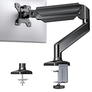 verilux desk monitor mount aluminum alloy monitor arm desk mount with flexible arm 360 rotatable screen screw-mount single for 1332 screens up to 22 lbs