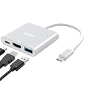 Verilux® Type C Adapter, USB C to HDMI Adapter, 3-in-1 USB C Adapter with PD Port, 4k@30HZ HDMI, Compatible with Mobile Phone, TV, Projector, for MacBook Air/Pro/New M1 MacBook