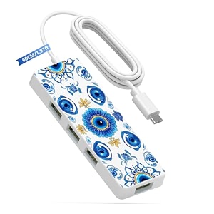 verilux usb c hub 30 with 4-port type-c self-power for laptops and phones