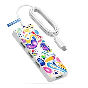 verilux usb c hub 4-port 30 with type-c power port 60cm cable