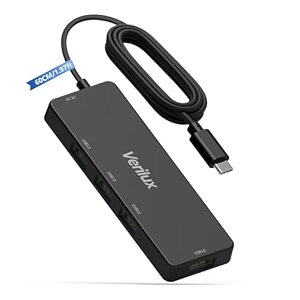 verilux usb c hub with 4 high speed 30 ports 60cm cable for macbook air
