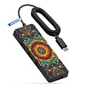 Verilux USB C Hub 4-Port High Speed USB 3.0, 60cm Cable for MacBook