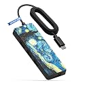 Verilux USB C Hub 4-Port 3.0 with Type-C Self-Power, 60cm Cable for Laptops