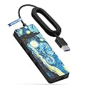 Verilux 4-in-1 USB Hub 3.0, 4-Port Aluminium Adapter for Laptop, PC and Mac