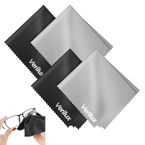 verilux verliux 4 pack ultra premium microfiber cleaning cloth18x15cm  6x7 inch - premium cloth for glasses lens screens amp more