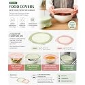 ÖVERMÄTT Food Covers, Set of 2, Reusable Silicone Lids, Light Green & Light Pink, 18 cm & 25 cm