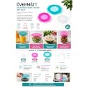 ÖVERMÄTT Silicone Food Cover, Set of 3, Multicolour, Dishwasher-Safe, Fits Diameter 2.5-13 cm, for Jars, Containers, Fruit and Vegetables