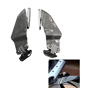 wind wing rearview stealth mirrors aero h2 style universal for faring bikeslike r15 ninja ktm rc gixxer rs200 set of 2