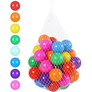 vero baby balls for kids 8cm balls for pool pitbaby plastic ball without sharp edges colorful small soft balls for kids-multicolour 12 pcs - softball
