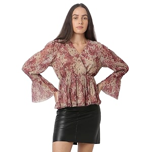 VERO Moda Printed Top V-Neck