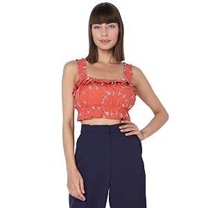 VERO MODA Womens Cotton Regular Fit Top