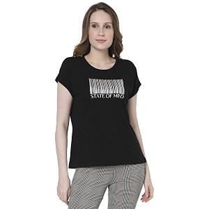 VERO MODA Womens Cotton Regular Fit T-Shirt
