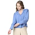 VERO Moda Cuban Collar Solid Formal Shirt | Day to Evening | Long Sleeves Notched Lapel Regular Fit Shirt for Women