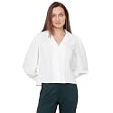 VERO Moda Cuban Collar Solid Formal Shirt | Day to Evening | Long Sleeves Notched Lapel Regular Fit Shirt for Women