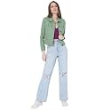 VERO MODA Women's Cotton Standard Length Solid A-Line Coat