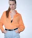 VERO MODA Women Solid Casual Orange Shirt
