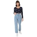 VERO Moda Women Straight High Rise Printed