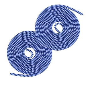 verox spiral cable protector charger protector data protector with full length cable protector for type c headphone earphonedata cable blue white- pack of 2