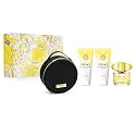 Versace Yellow Diamond 4-Piece Gift Set for Women, (3.0 Oz Eau De Toilette Spray + 3.4 Oz Body Lotion + 3.4 Oz Shower Gel + Bag)