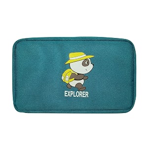 vertex waterproof electronics accessories travel gadget organizer for women universal carry travel gadget bag for cables plug and more perfect size fits for pad phone charger hard disk - teal blue