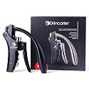 Vertical Lever Corkscrew with Non-Stick Worm, Compact Rabbit Wine Opener Wine Bottle Opener with built-in Foil Cutter