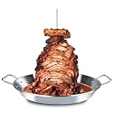 Vertical Skewer Pan Gyro Pan Spit Shawarma Pan Stand with Skewer for oven