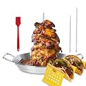 Vertical Skewer Pan Stainless Steel Gyro Spit Shawarma Pan Stand for oven