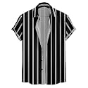 Vertical Striped Short Sleeve Casual Shirt for