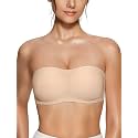 Vertvie Strapless Bra Jelly Push Up Seamless Wireless Tube Top