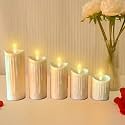 VERVENIX LED Candle Light Set – 5 Windproof Flameless Candles with Realistic Glow, Battery Operated, Assorted Heights – Perfect for Home Decor, Festive &amp; Romantic Lighting