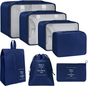 vervita 7 pcs travel suitcase organizer pouch packing cubes for clothes