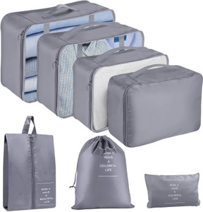vervita 7 pcs travel suitcase organizer pouch packing cubes for clothes