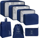 Vervita 7 Pcs Travel Suitcase Organizer Pouch Packing Cubes for Clothes