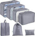 Vervita 7 Pcs Travel Suitcase Organizer Pouch Packing Cubes for Clothes