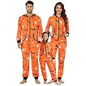 Veseacky Family Christmas Pajamas Matching Sets Adult Onesie Zipper Hooded Footed One-Piece Pjs Jumpsuits