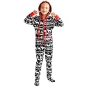 Veseacky Family Christmas Pajamas Matching Sets Adult Onesie Zipper Hooded Footed One-Piece Pjs Jumpsuits