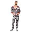 Veseacky Family Christmas Pajamas Matching Sets Adult Onesie Zipper Hooded Footed One-Piece Pjs Jumpsuits