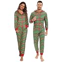 Veseacky Family Christmas Pajamas Matching Sets Adult Onesie Zipper Hooded Footed One-Piece Pjs Jumpsuits