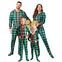 Veseacky Family Christmas Pajamas Matching Sets Adult Onesie Zipper Hooded Footed One-Piece Pjs Jumpsuits
