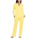 Veseacky Women's Ribbed Knit Pajamas Set 2 Piece Warm Soft Loungewear Sleepwear Pjs S-XXL