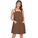 Veseacky Women Bath Wrap Towel for Womens Shower with Pocket Adjustable Spa Robe &amp; Facial Headband