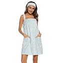 Veseacky Women Bath Wrap Towel for Womens Shower with Pocket Adjustable Spa Robe &amp; Facial Headband