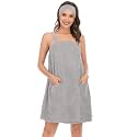 Veseacky Women Bath Wrap Towel for Womens Shower with Pocket Adjustable Spa Robe &amp; Facial Headband