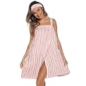 Veseacky Women Bath Wrap Towel for Womens Shower with Pocket Adjustable Spa Robe &amp; Facial Headband