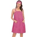 Veseacky Women Bath Wrap Towel for Womens Shower with Pocket Adjustable Spa Robe &amp; Facial Headband
